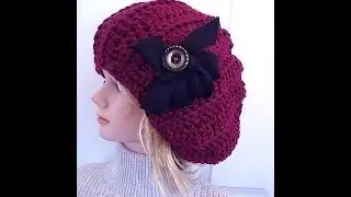 CROCHET PATTERN, SLOUCHIE HAT, ADULT SIZE.  How to diy