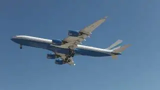 Las Vegas Sands Corp. Airbus A340-541(VP-BMS) arriving at Las Vegas!