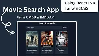 Movie Search Web App Using ReactJS & TailwindCSS | OMDB & TMDB API Integration | Code With Pawan