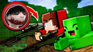 How JJ and Mikey Became Snipers to Hunt SCARY UMA in Minecraft! - Maizen
