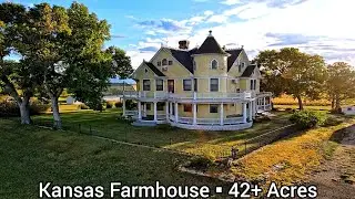 Kansas Farmhouse For Sale | $350k | 42+ Acre | Kansas Land For Sale | Kansas Real Estate For Sale