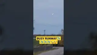 BUSY WINDY RUNWAY✈️✈️✈️✈️🛬😲💨 #shorts #airplane #planespotting #airport #runway #wind #busy