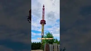 une tour de chute bien marrante. #themepark #amusementpark #coaster #funtime #freefalltower