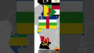 I made a flag map of Africa | Central african republic | day 15 #shorts #country #flag #map #africa