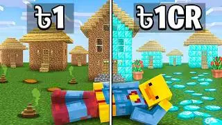 I Turned a Dirt Village into a Diamond Village in Minecraft | Full Transformation