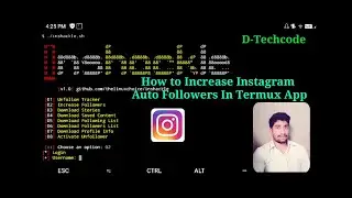How to Increase Instagram Auto Followers in Termux by| D-Techcode Tamil