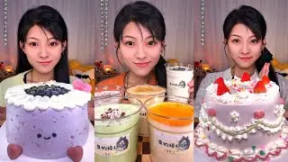 Sweetest ASMR Dessert Party 🍰 | Cream Cakes, Matcha Pudding & Strawberry Bliss!