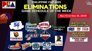 Pba Game Schedule of the Week | Nov 12 to Nov 16 | Philippine Cup 2025