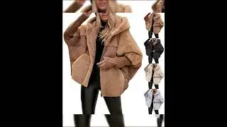 NEW Women's Loose Cotton Coat Faux Fur Patchwork Winter Coat Comfort Chic Long Sleeve Hooded Jacket