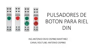 PULSADORES DE BOTON CON MONTAJE EN RIEL DIN
