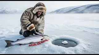 Wild Man&rsquo;s Extreme Ice Fishing Tundra Sashimi | Survival Catch & Cook in Frozen Wilderness