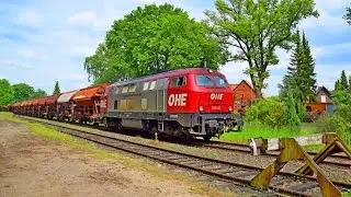OHE 200085 f&auml;hrt 2015 mit Kalizug &uuml;ber die Luhebahn