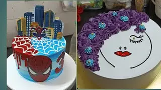 # Spider-Man and baby face cake new design and beautiful cake like and subscribe video Jarur Dekhen#