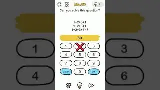 Brain Out Level 40 can you solve this equation BGMI ZONE