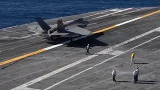 F 35C First Landing On Aircraft Carrier