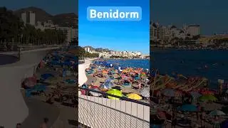 Benidorm beach view | beautiful beaches in Benidorm Spain #benidorm #beach #playa