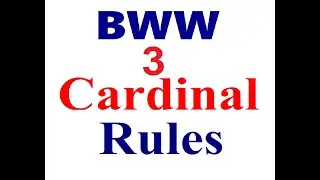 Amway BWW- 3 Cardinal Rules for Big Success