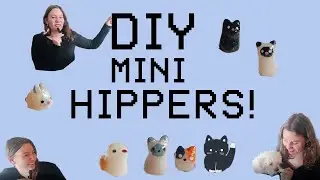 DIY Mini Hippers | Cute Clay Figures for Your Keyboard or Desk! | Easy & Fun!