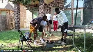 BURNING MY BROTHER BADAZZFLO’S BALENCIAGA SHOES *BACKFIRED￼😡