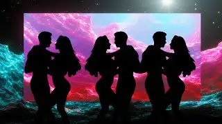 Dreamy Neon Love & Couple Silhouette Loop (No Sound) | 몽환적인 로맨스 커플 배경영상