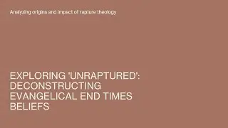 Book Review: Unraptured by Zach Hunt