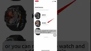 KC93 Adding Rmana smartwatch to the Dafit app