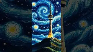 🌌 La Noche Estrellada en Se&uacute;l: Si Van Gogh pintara hoy (Arte IA)#mexico #VanGogh #ArteDigital #Corea