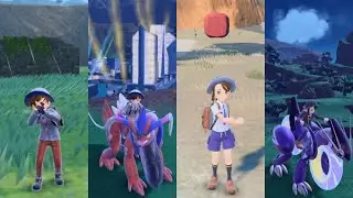Pokémon Scarlet & Violet - All Male/Female Idle Animation & Including Miraidon And Koraidon