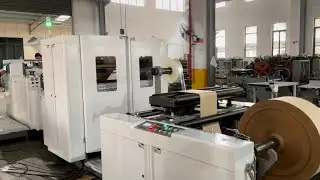 Bread Paper Bag Making Machine Test 400pcs/min | V bottom/Flat paper bag with window machine