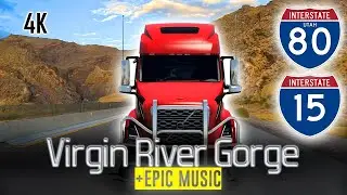 Las Vegas, Virgin River Gorge, I-80 West, Utah, 4K, GoPro 11 mini\ Epic music