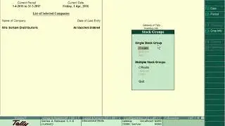 How to create stock group in tally || stock group creation in tally ||