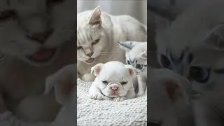 The Cutest Family Moment Ever#cute #animals #pets #puppy #amorfamiliar #dog #cat#baby#kitten#fluffy