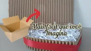 Como retirar papel micro ondulado da CAIXA DE PAPELÃO | MANEIRA MAIS FÁCIL| Dallyan Daise