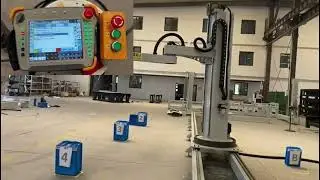 rail robot can automatic load material  to CNC if get a singinal #productivity #automation #cnc