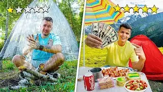$10 vs $100 SURVIVAL IM WALD CHALLENGE