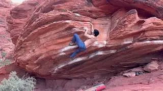 The Dirty Rail (V7) - Red Rock Bouldering: Calico Basin