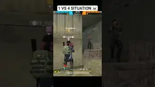 1 VS 4 WITHOUT GUN SKIN CHALLENGE☠ #shorts#freefire