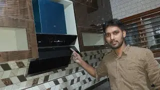 Modeler किचन में ! Chimney कैसे fitting करते हैं // KAFF Chimney Touch sensor Control Steel & black