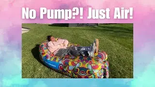 Chillbo Shwaggins Inflatable Couch Review No Pump Needed! Best Air Lounger Beach,Camping & Festivals