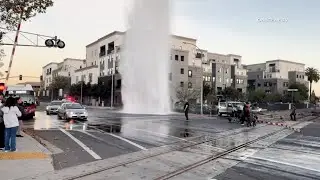 Pickup Truck Crashes Into Fire Hydrant on West Valley Parkway in Escondido