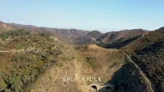 Kanan Dume Road Tunnels 4K Aerial Drone Stock Footage in the Santa Monica Mountains