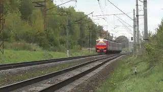 Электропоезд ЭР2К 1116 перегон Чехов   Столбовая