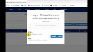 How to upload a material database