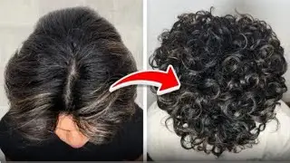 My Natural Straight to Curly Hair Routine    [ Hair perming ]