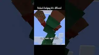 Bedrock bridging hits different...  #minecraft #hypixel #bedwars