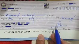 How To Give Meezan Bank Cheque To Other Person In Urdu Hindi / Cheque Kesy Likhty Hai ?