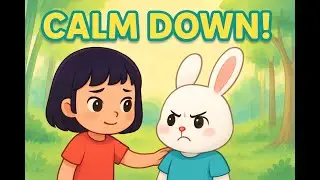 Calm Down for Kids ❤️ Cute Girl Helps Bunny Manage Big Feelings | Preschool SEL Story