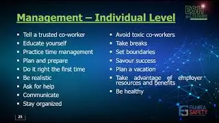 ESH eLounge: PART 8: Management of Psychosocial Risks &ndash; Individual  presented by Mathias Rusere