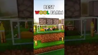 Easiest Automatic WOOL Farm Minecraft Java & Bedrock #minecraft #shorts #ytshorts