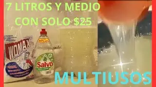 JABON TRANSPARENTE MULTIUSOS 👍 7 LITROS Y MEDIO CON SOLO $25